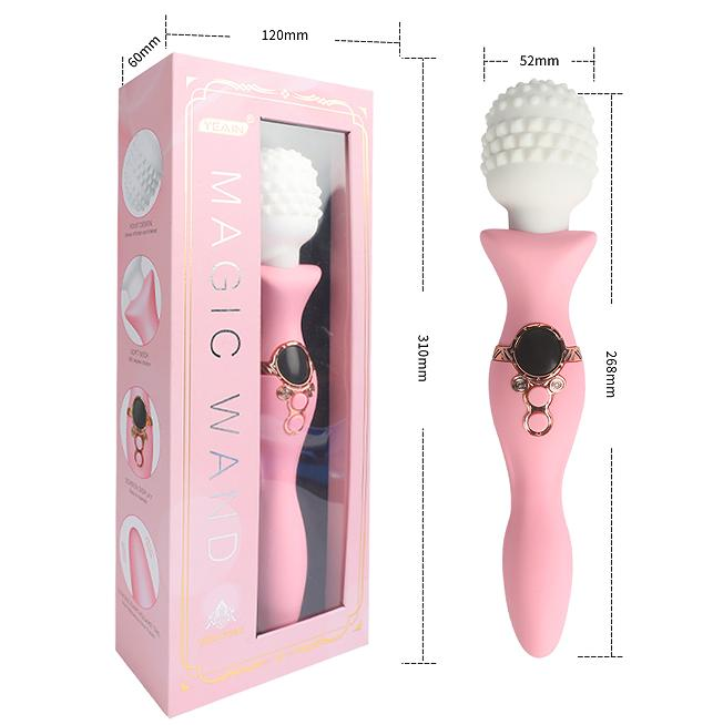 Magic Wand Massager – USB Rechargeable 10-Mode Powerful Wand Vibrator