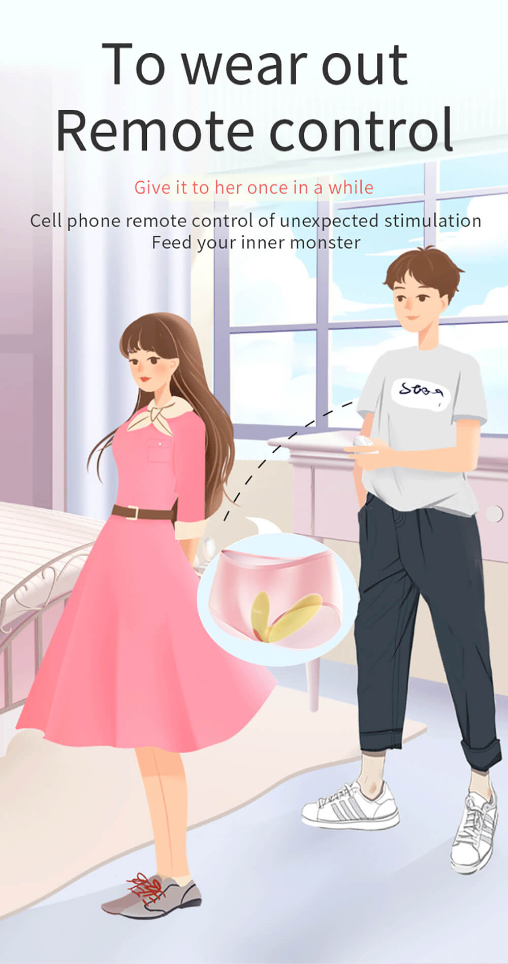 APP Interactive Butterfly Wearing Vibrator – App-Controlled Couples Vibrator - Pleazure Code