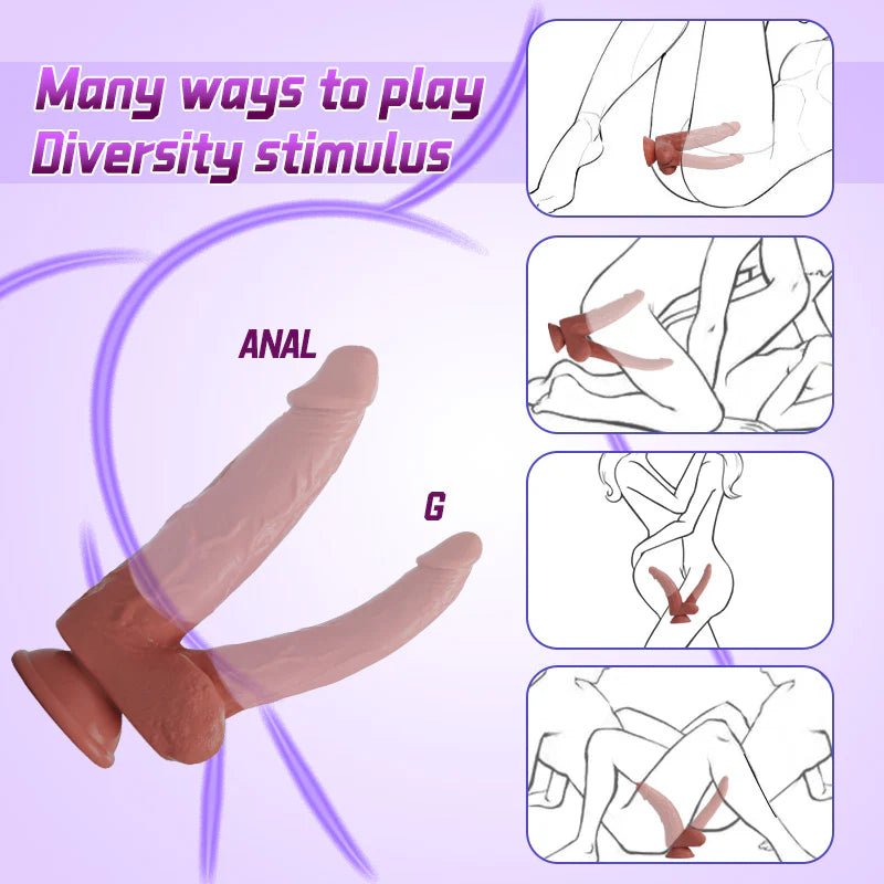 Double-Ended Realistic Dildo – Premium Dual-Ended G-Spot & Anal Massager - Pleazure Code