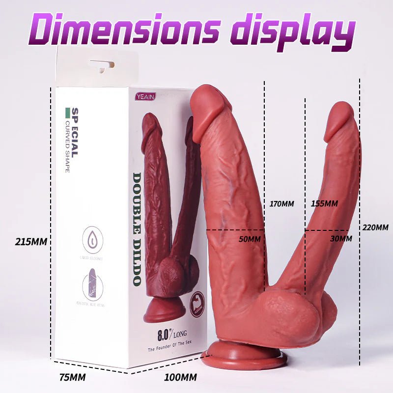Double-Ended Realistic Dildo – Premium Dual-Ended G-Spot & Anal Massager - Pleazure Code
