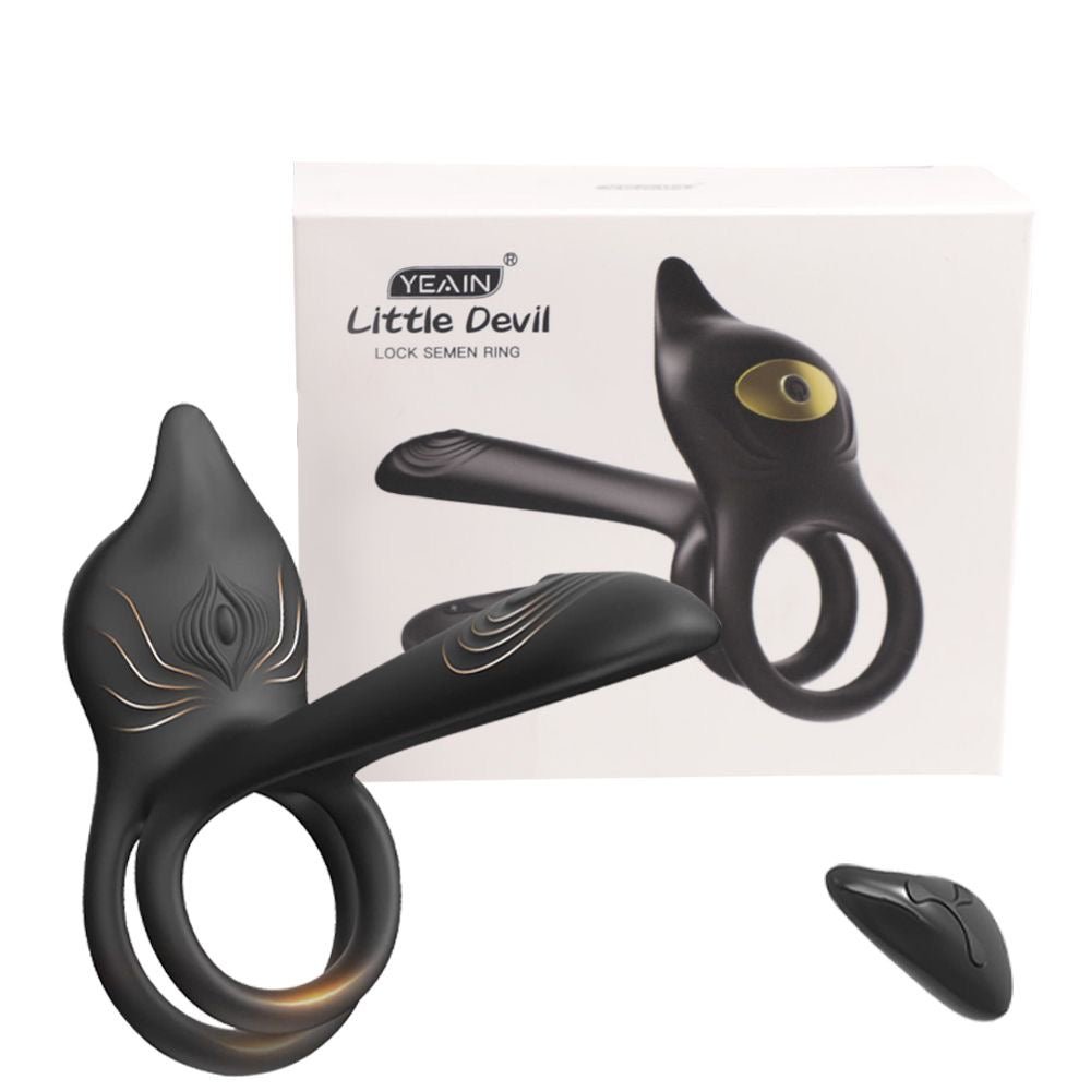 Little Devil Pro Vibrating Cock Ring with Perineum Massager - Pleazure Code