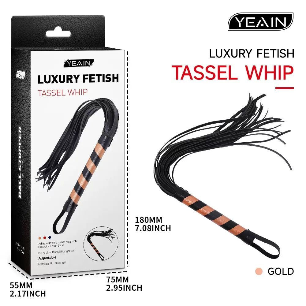 Luxury Fetish Tassel Whip – Premium Leather-Style Flogger - Pleazure Code