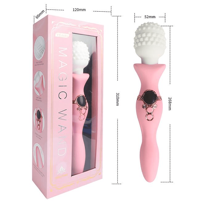 Magic Wand Massager – USB Rechargeable 10-Mode Powerful Wand Vibrator - Pleazure Code