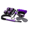 Purple BDSM Bondage Kit – 11 Piece Couples Restraint Set - Pleazure Code