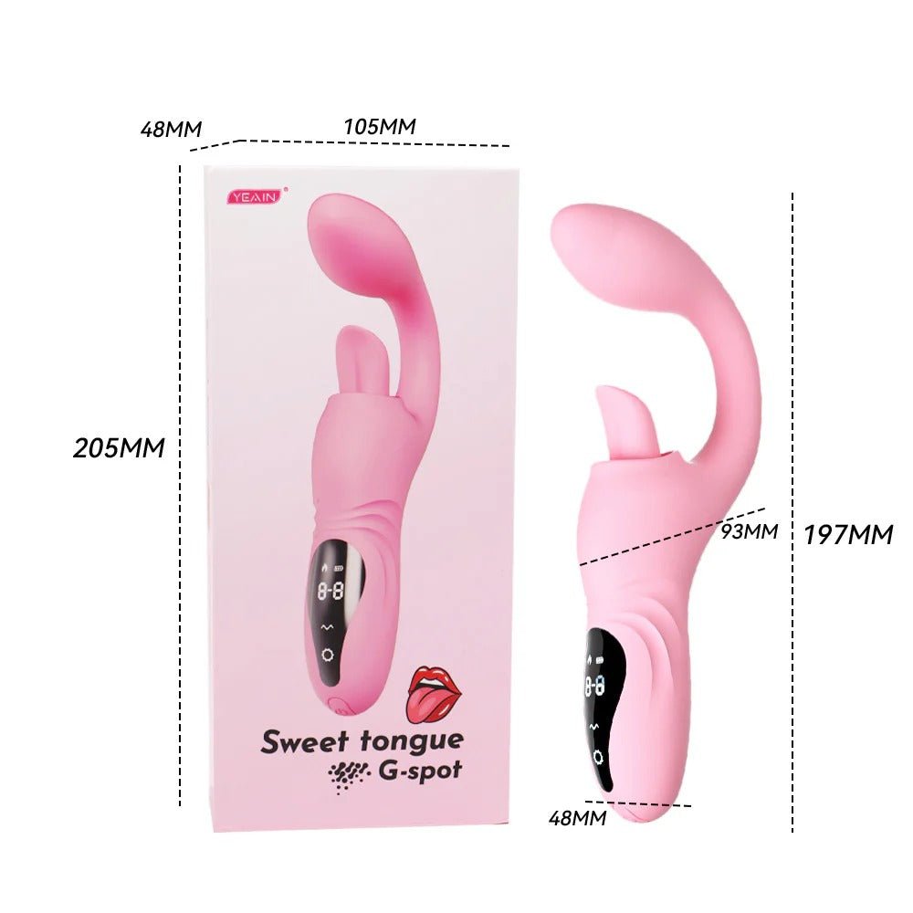 Sweet Tongue Rabbit Vibrator – G-Spot & Clitoral Massager - Pleazure Code