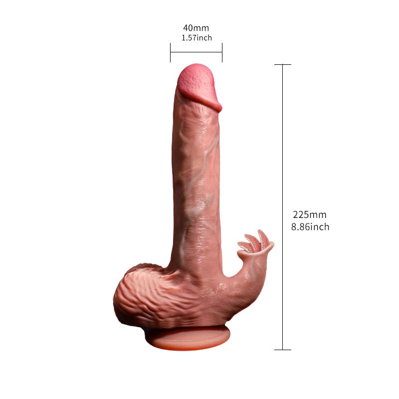 Tarzan XL Realistic Dildo – Extra Large Suction Cup Silicone Dildo (225mm) - Pleazure Code