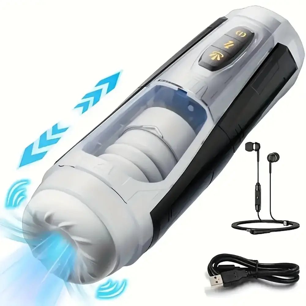Titan Power Automatic Male Masturbator – USB Rechargeable Stroker Cup - Pleazure Code